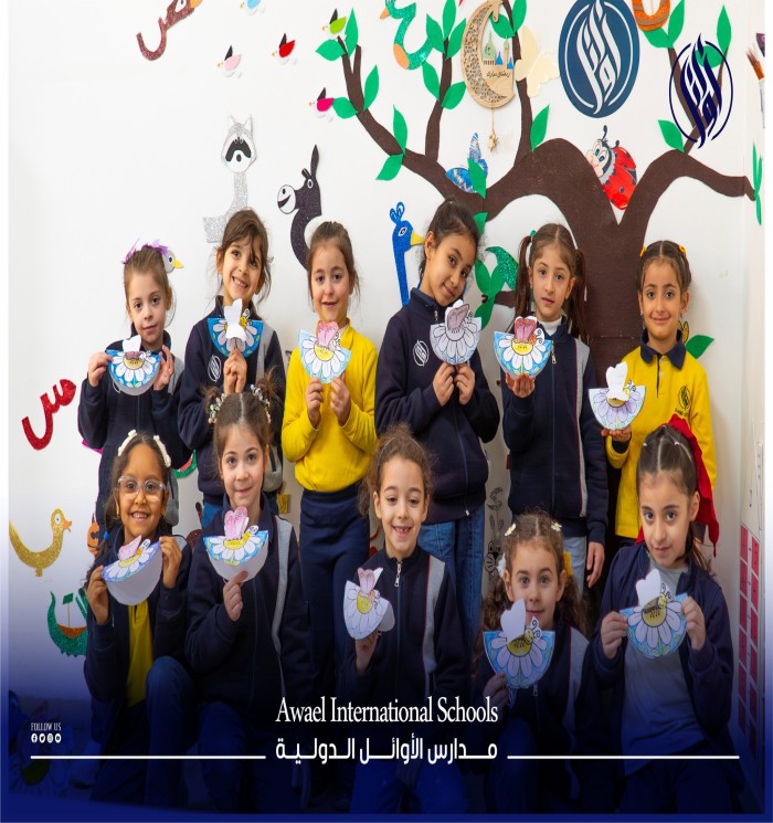 Creative and joyful moments at Awael International Schools, where our kids paint happiness with their own colors